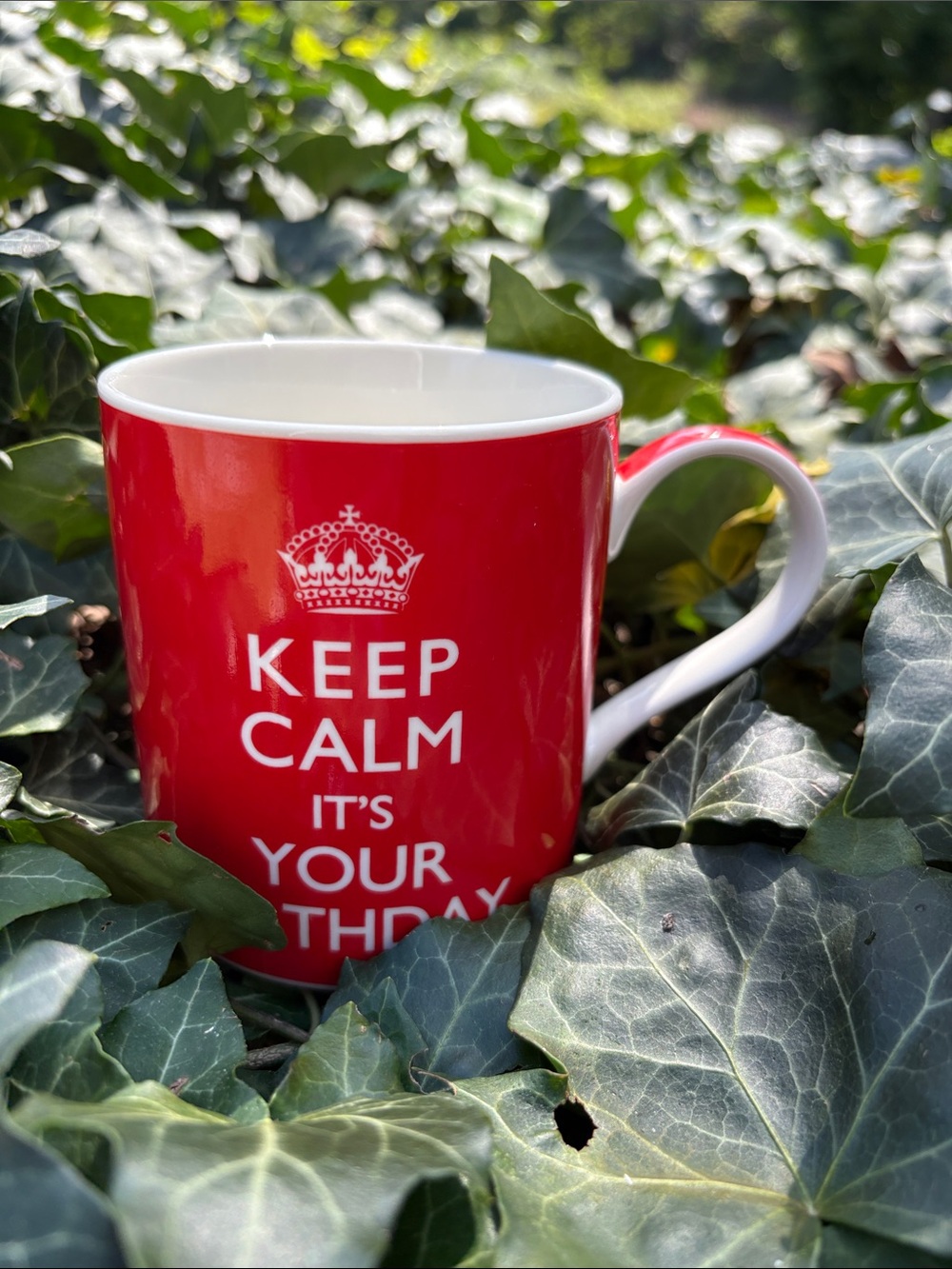 Red 'Keep Calm It's Your Birthday' Ceramic Mug